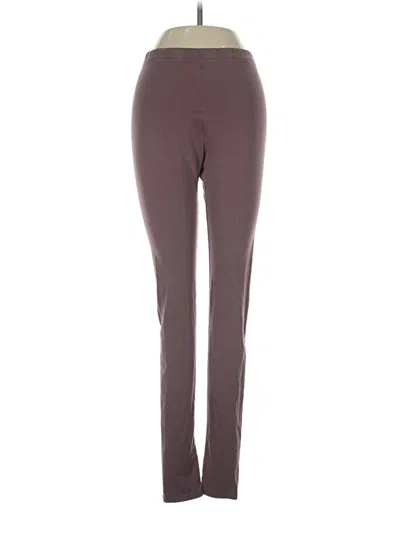 Pre-owned Organic Basics Active Pants In Burgundy