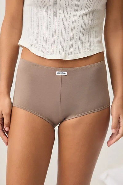 Organic Basics Core Icon Brazilian Briefs In Clay, Women's At Urban Outfitters In Brown