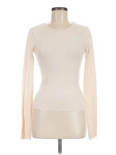 Pre-owned Organic Basics Long Sleeve T-shirt In Ivory