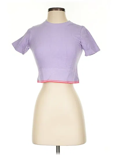 Pre-owned Organic Basics Short Sleeve T-shirt In Purple