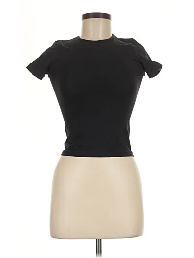 Pre-owned Organic Basics Short Sleeve Turtleneck In Black