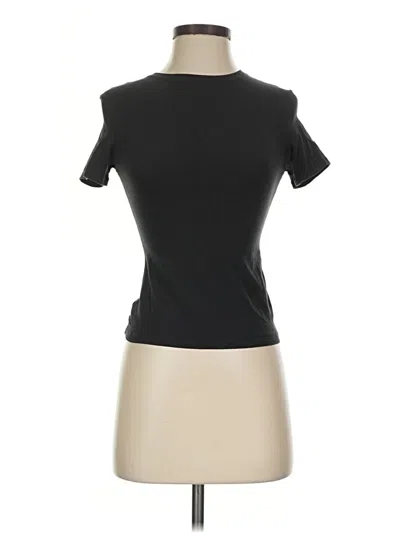 Pre-owned Organic Basics Short Sleeve Turtleneck In Black