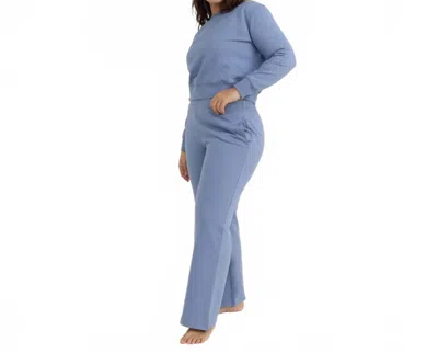 Organic Basics Straight Leg Sweats Joggers In Misty Blue