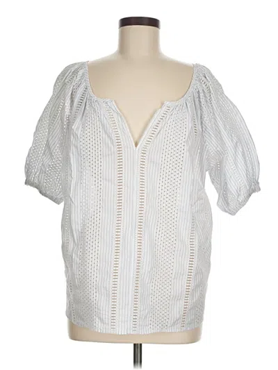 Pre-owned Organic By John Patrick 3/4 Sleeve Blouse In White