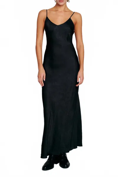 Organic By John Patrick Ankle Maxi Slip Dress In Black