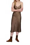 Organic By John Patrick Bias Midi Slip Dress In Mushroom In Brown