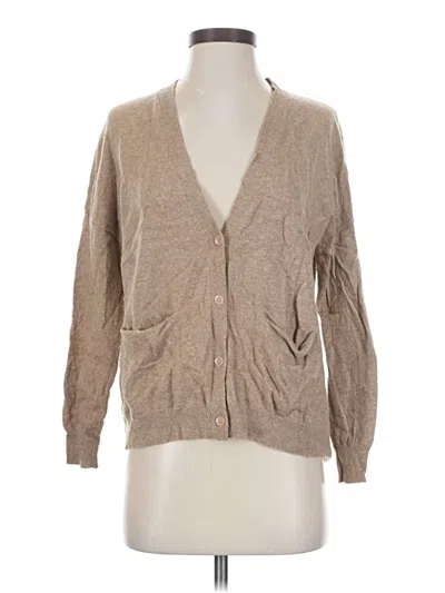 Pre-owned Organic By John Patrick Cardigan Sweater In Tan