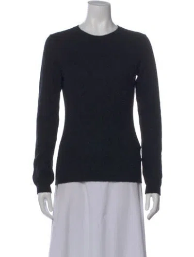 Pre-owned Organic By John Patrick Cashmere Crew Neck Sweater In Black