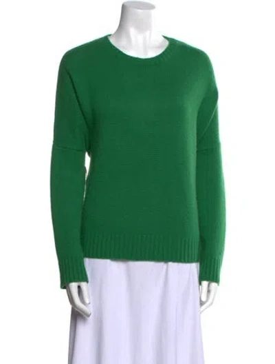 Pre-owned Organic By John Patrick Cashmere Crew Neck Sweater In Green