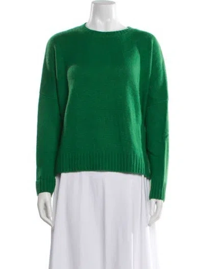 Pre-owned Organic By John Patrick Cashmere Crew Neck Sweater In Green