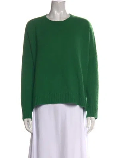 Pre-owned Organic By John Patrick Cashmere Crew Neck Sweater In Green