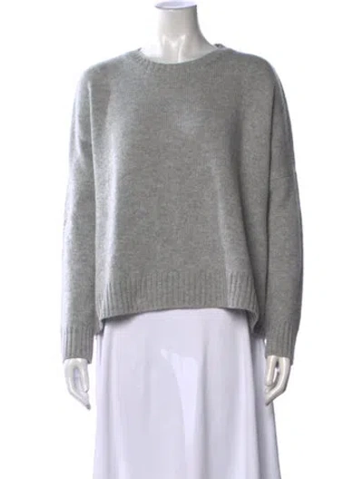 Pre-owned Organic By John Patrick Cashmere Crew Neck Sweater In Grey