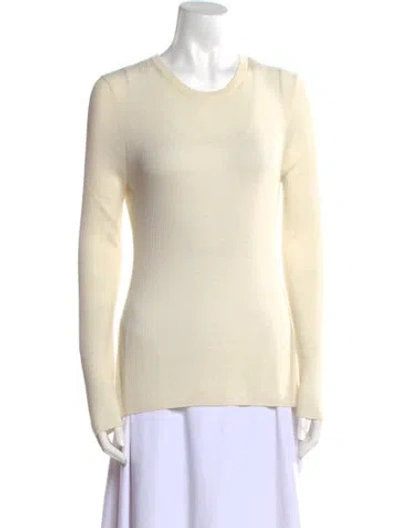 Pre-owned Organic By John Patrick Cashmere Crew Neck Sweater In Neutral