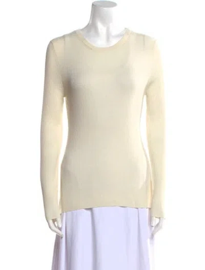 Pre-owned Organic By John Patrick Cashmere Crew Neck Sweater In Neutral