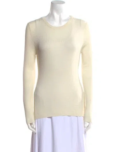 Pre-owned Organic By John Patrick Cashmere Crew Neck Sweater In Neutral