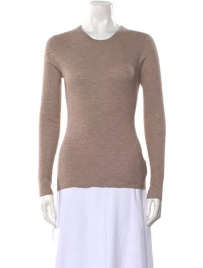 Pre-owned Organic By John Patrick Cashmere Crew Neck Sweater In Neutral