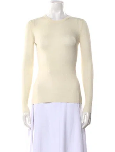 Pre-owned Organic By John Patrick Cashmere Crew Neck Sweater In Neutral