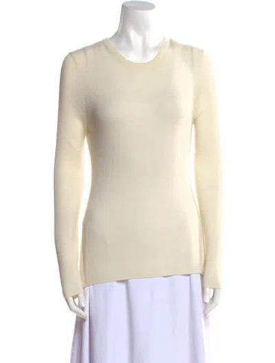 Pre-owned Organic By John Patrick Cashmere Crew Neck Sweater In Neutral