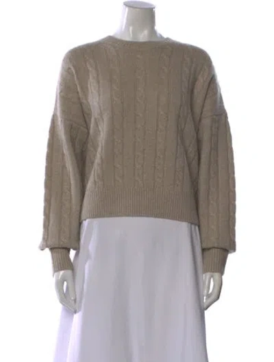 Pre-owned Organic By John Patrick Cashmere Crew Neck Sweater In Neutral