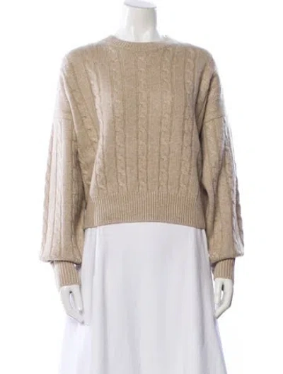 Pre-owned Organic By John Patrick Cashmere Crew Neck Sweater In Neutral