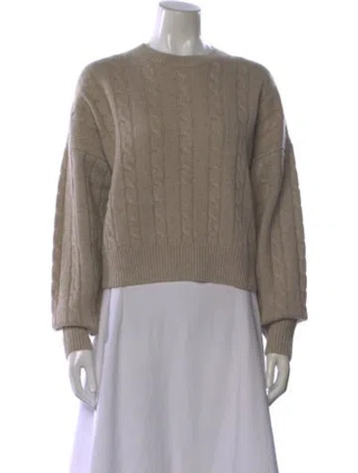 Pre-owned Organic By John Patrick Cashmere Crew Neck Sweater In Neutral