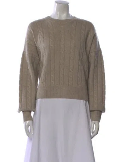 Pre-owned Organic By John Patrick Cashmere Crew Neck Sweater In Neutral