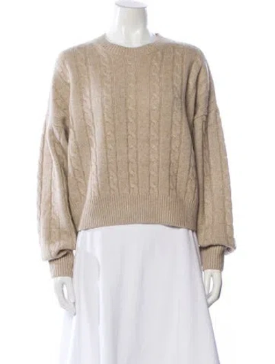 Pre-owned Organic By John Patrick Cashmere Crew Neck Sweater In Neutral