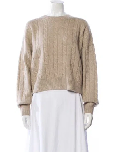Pre-owned Organic By John Patrick Cashmere Crew Neck Sweater In Neutral