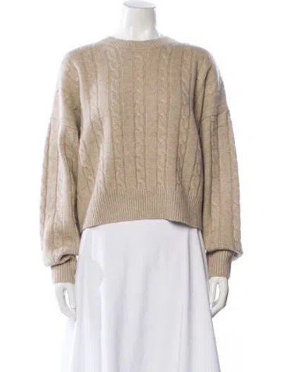 Pre-owned Organic By John Patrick Cashmere Crew Neck Sweater In Neutral