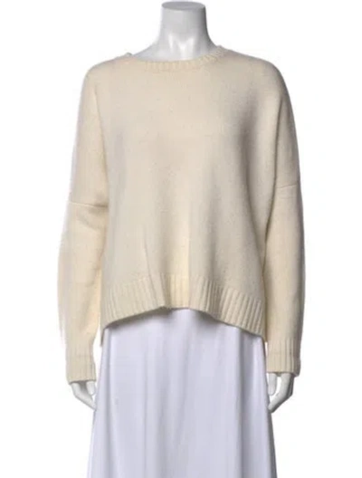 Pre-owned Organic By John Patrick Cashmere Crew Neck Sweater In Neutrals