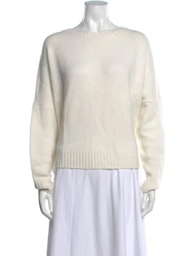 Pre-owned Organic By John Patrick Cashmere Crew Neck Sweater In Neutrals