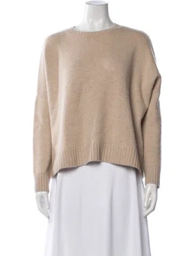 Pre-owned Organic By John Patrick Cashmere Crew Neck Sweater In Neutrals