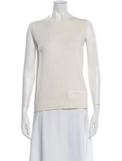 Pre-owned Organic By John Patrick Cashmere Crew Neck Sweater In Neutrals