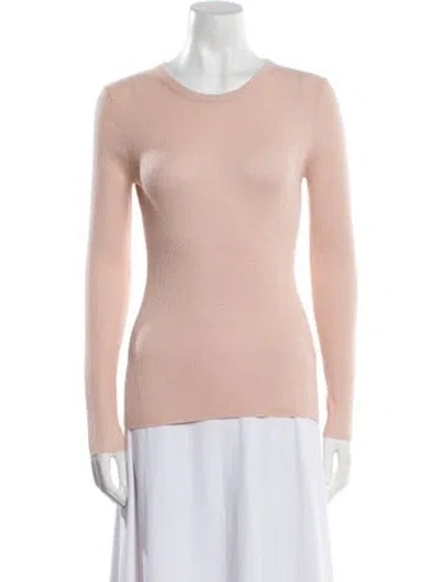 Pre-owned Organic By John Patrick Cashmere Crew Neck Sweater In Pink