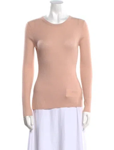 Pre-owned Organic By John Patrick Cashmere Crew Neck Sweater In Pink