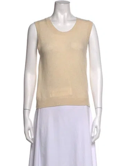 Pre-owned Organic By John Patrick Cashmere Crew Neck Sweater W/ Tags In Neutrals