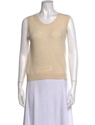 Pre-owned Organic By John Patrick Cashmere Crew Neck Sweater W/ Tags In Neutrals