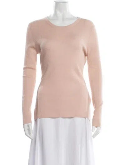 Pre-owned Organic By John Patrick Cashmere Crew Neck Top In Pink