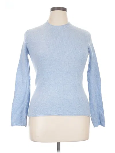 Pre-owned Organic By John Patrick Cashmere Pullover Sweater In Blue