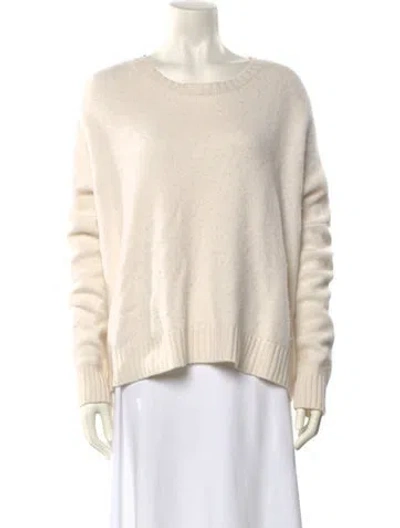 Pre-owned Organic By John Patrick Cashmere Scoop Neck Sweater In Blue