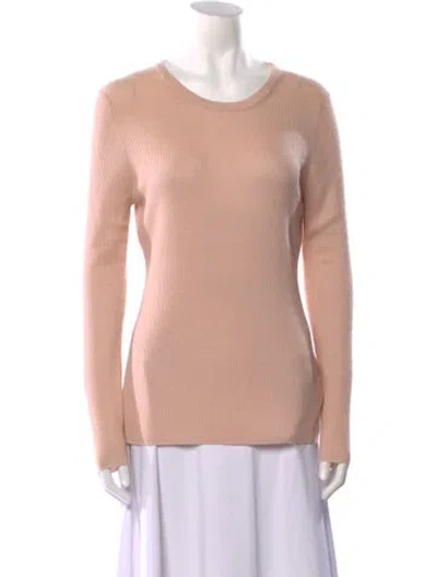 Pre-owned Organic By John Patrick Cashmere Scoop Neck Sweater In Pink