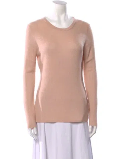 Pre-owned Organic By John Patrick Cashmere Scoop Neck Sweater In Pink