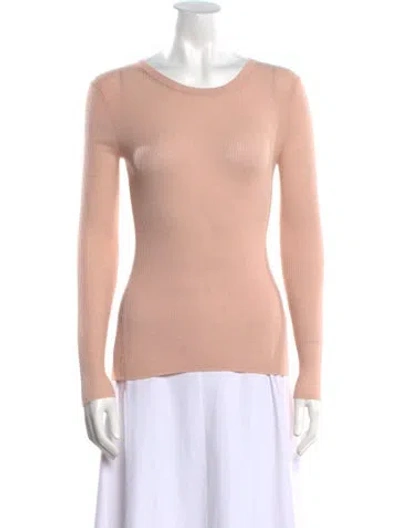 Pre-owned Organic By John Patrick Cashmere Scoop Neck Sweater In Pink