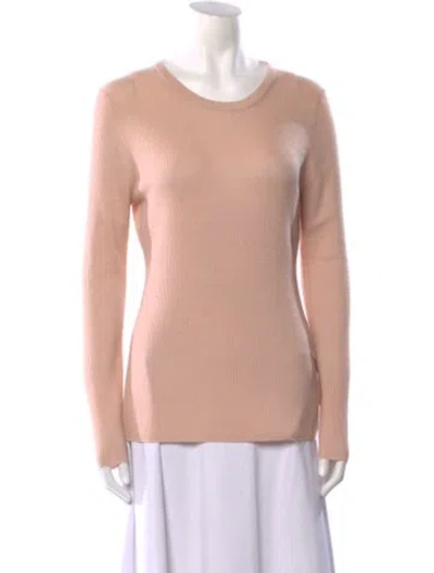 Pre-owned Organic By John Patrick Cashmere Scoop Neck Sweater In Pink