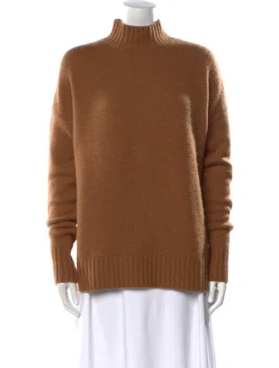 Pre-owned Organic By John Patrick Cashmere Turtleneck Sweater In Brown