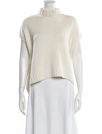 Pre-owned Organic By John Patrick Cashmere Turtleneck Sweater In Neutral