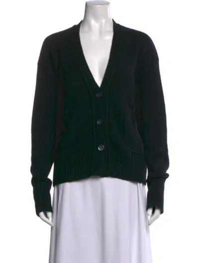 Pre-owned Organic By John Patrick Cashmere V-neck Sweater In Black