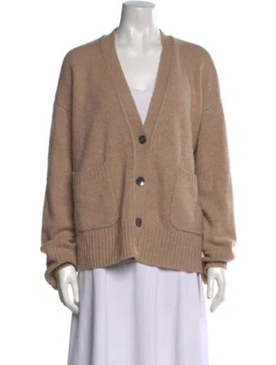 Pre-owned Organic By John Patrick Cashmere V-neck Sweater In Neutral