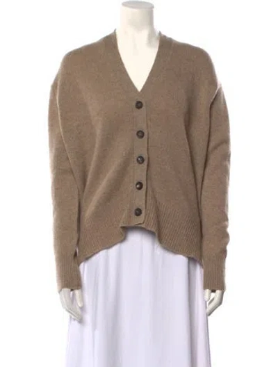 Pre-owned Organic By John Patrick Cashmere V-neck Sweater In Neutral