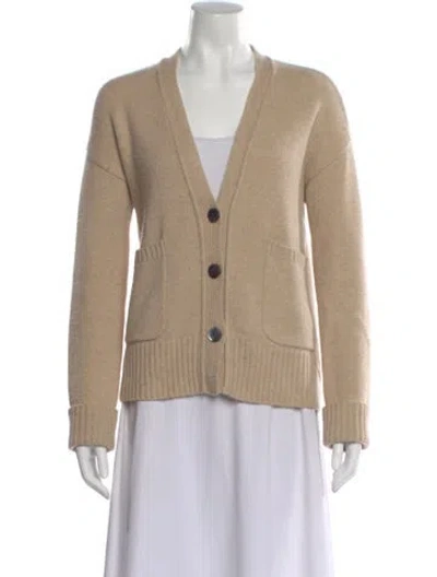 Pre-owned Organic By John Patrick Cashmere V-neck Sweater In Neutral